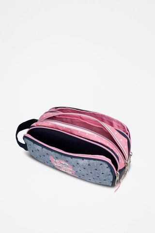 Trousse Noni - Gris et rose