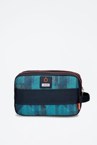 Trousse de toilette - Turquoise et noir