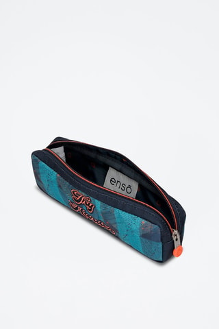 Trousse - Turquoise et noir
