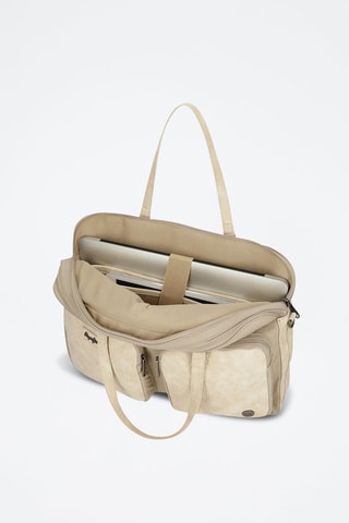 Porte-ordinateur Jana - Beige et argenté