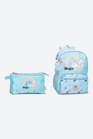 Sac à dos et trousse - Bleu