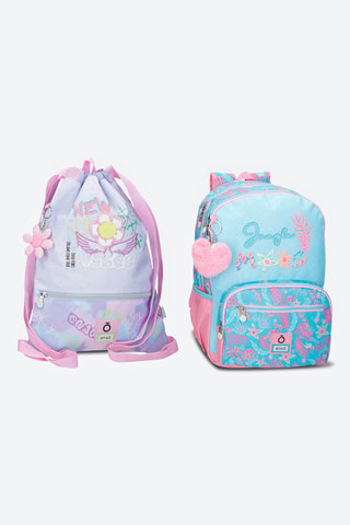 Sac à dos Free Spirit Enso et trousse - Bleu et multicolore