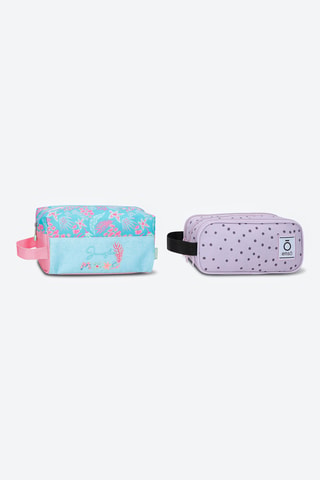 Sac à dos à roulettes et trousse - Violet