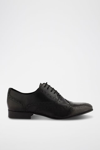 Derbys en cuir Vanille - Noir