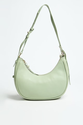 Sac porté épaule en cuir Auriane - Vert clair