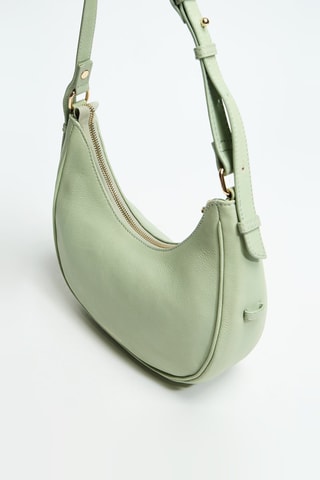 Sac porté épaule en cuir Auriane - Vert clair
