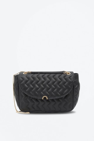 Sac bandoulière en cuir Anabella - Noir