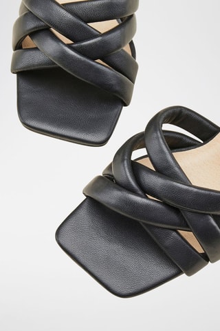 Sandales à talons en cuir Handi Noir