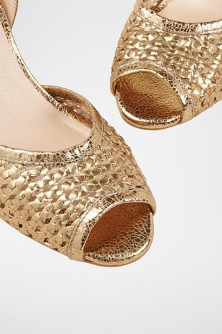 Sandale à talons en cuir Wasana - Doré