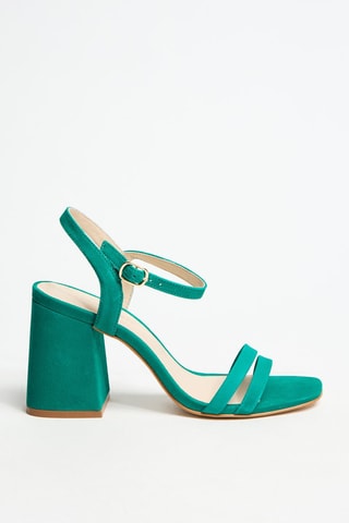 Sandales à talons en cuir Zalau - Turquoise
