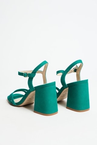 Sandales à talons en cuir Zalau - Turquoise