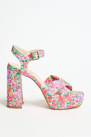Sandales plateformes en cuir Zaloa - Multicolore