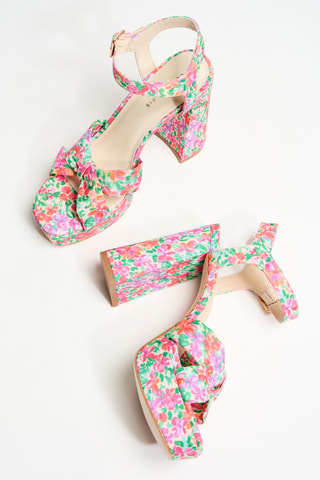Sandales plateformes en cuir Zaloa - Multicolore
