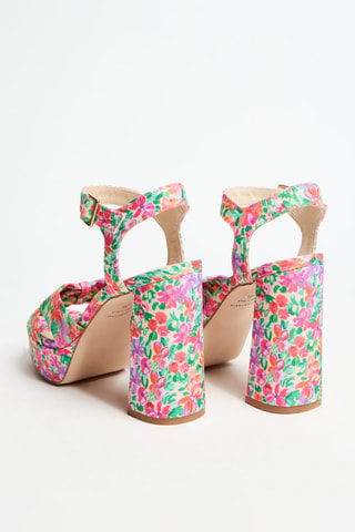 Sandales plateformes en cuir Zaloa - Multicolore