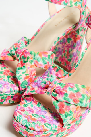 Sandales plateformes en cuir Zaloa - Multicolore