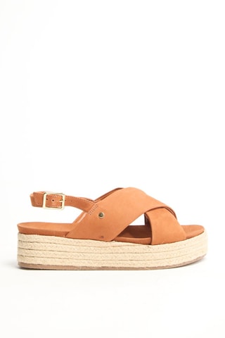 Sandales compensées en nubuck Raelina - Marron