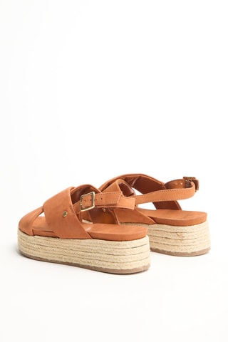 Sandales compensées en nubuck Raelina - Marron