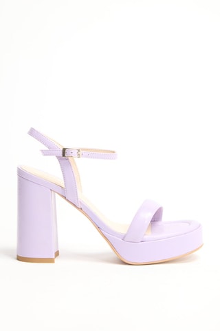 Sandales plateformes en cuir Naomie - Lilas