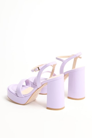 Sandales plateformes en cuir Naomie - Lilas
