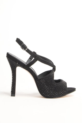 Sandales à talons en cuir Oleane - Noir