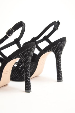 Sandales à talons en cuir Oleane - Noir