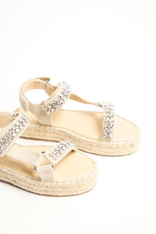 Sandales plateformes en cuir Hijoane - Beige