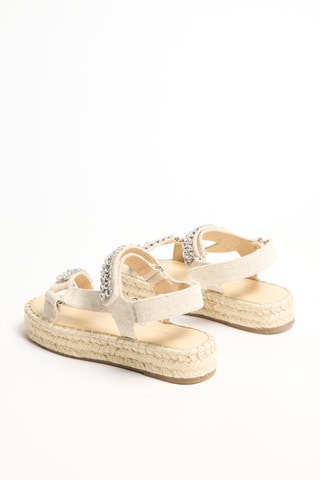 Sandales plateformes en cuir Hijoane - Beige