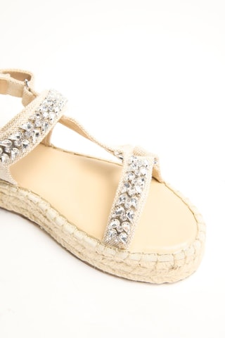 Sandales plateformes en cuir Hijoane - Beige