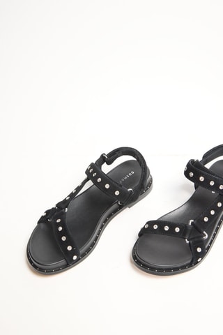 Sandales plateformes en cuir Hinaya - Noir