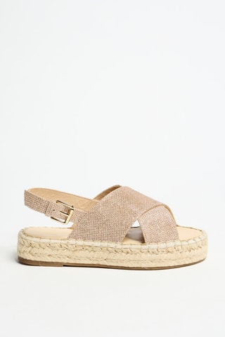 Sandales plateformes en cuir Hirma - Beige