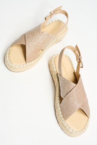 Sandales plateformes en cuir Hirma - Beige