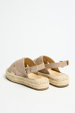 Sandales plateformes en cuir Hirma - Beige
