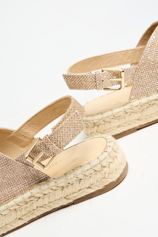 Sandales plateformes en cuir Hirma - Beige