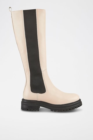 Bottes en cuir Floriane - Crème