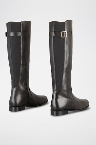 Bottes en cuir Kathe - Noir