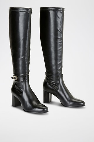 Bottes en cuir Zaffia - Noir
