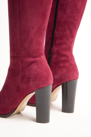 Bottes en nubuck -Bordeaux