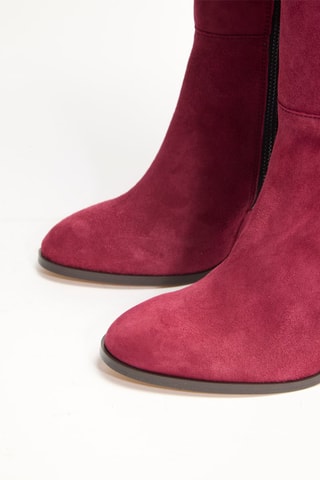 Bottes en nubuck -Bordeaux