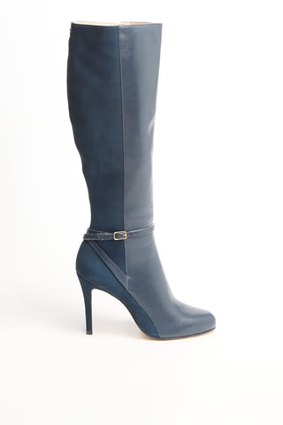 Bottes en cuir Zateli - Bleu marine