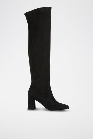 Cuissardes en cuir Delphine - Noir