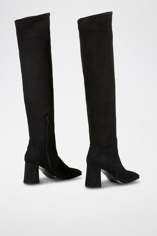 Cuissardes en cuir Delphine - Noir