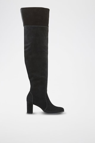 Cuissardes en nubuck - Noir