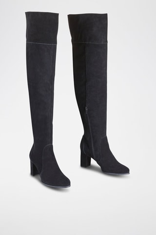 Cuissardes en nubuck - Noir