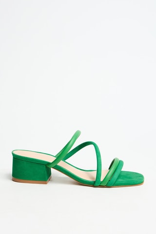 Mules à talons en nubuck Ronisa - Vert