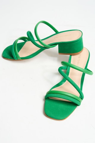 Mules à talons en nubuck Ronisa - Vert