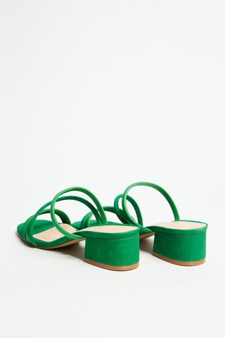 Mules à talons en nubuck Ronisa - Vert
