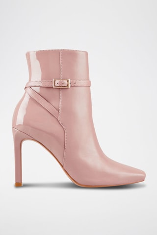 Bottines vernies en cuir Rosina - Rose