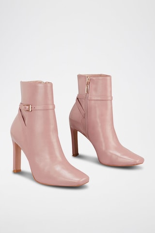 Bottines vernies en cuir Rosina - Rose