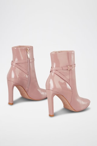 Bottines vernies en cuir Rosina - Rose