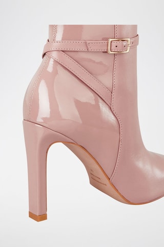Bottines vernies en cuir Rosina - Rose